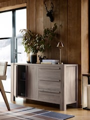 Grey Heath Oak Effect Large Sideboard - Image 3 of 11
