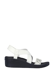 Skechers White Arch Fit Rumble Womens Sandals - Image 1 of 5