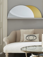 Libra Interiors Clear Half Moon Wall Mirror - Image 1 of 4