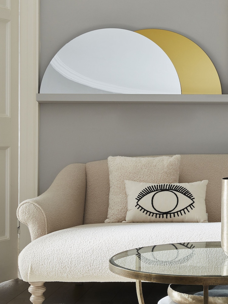 Libra Interiors Clear Half Moon Wall Mirror - Image 1 of 4