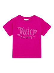 Juicy Couture Diamante Short Sleeve T-Shirt - Image 1 of 3