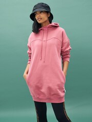 adidas Pink Lounge Fleece Hoodie - Image 1 of 11