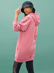 adidas Pink Lounge Fleece Hoodie - Image 3 of 11