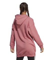 adidas Pink Lounge Fleece Hoodie - Image 5 of 11
