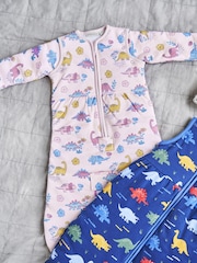 JoJo Maman Bébé Pink Dino 2.5 Tog Travel Baby Sleeping Bag - Image 5 of 5