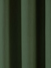 Fusion Green Sorbonne Eyelet 100% Cotton Room Darkening Curtains - Image 4 of 4