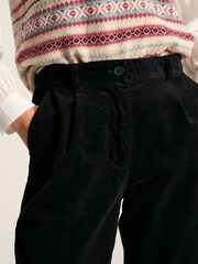 Joules Calla Black Cord Tapered Leg Trousers - Image 5 of 6
