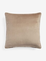 Mid Natural 59 x 59cm Matte Velvet Cushion - Image 4 of 5