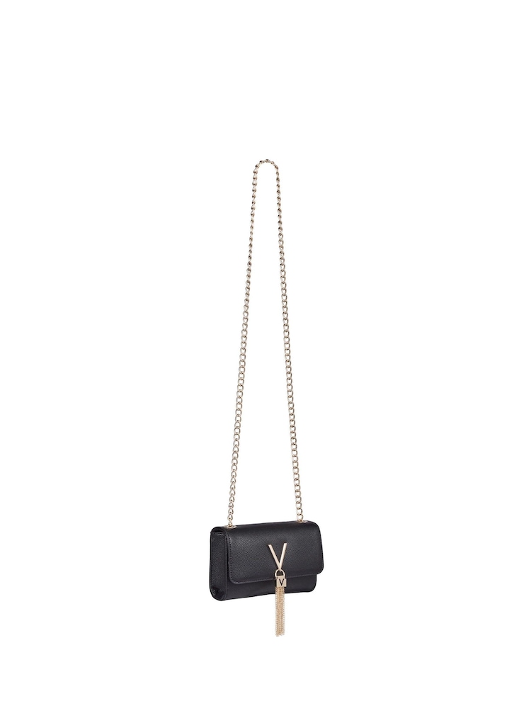 Valentino Bags Black Cross-Body Divina Tassel Bag - Image 6 of 8