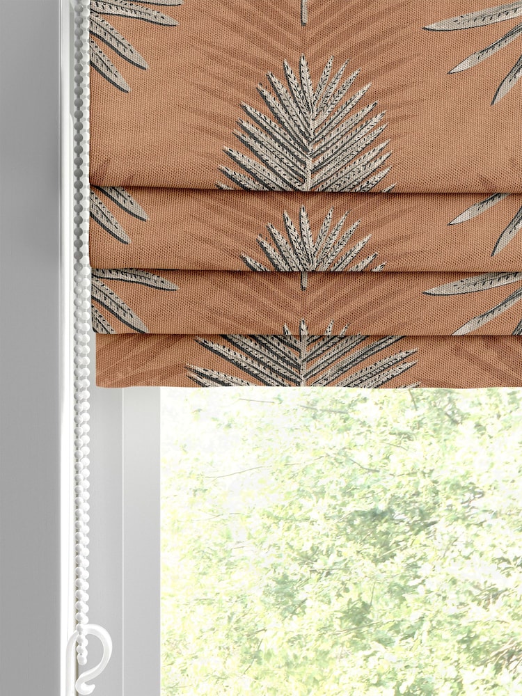 Terracotta Orange Sellus Made To Measure Roman 100% Cotton Blinds - Image 2 of 6