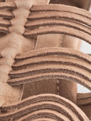 Tan Brown Forever Comfort® Leather Boho Gladiator Sandals - Image 9 of 9
