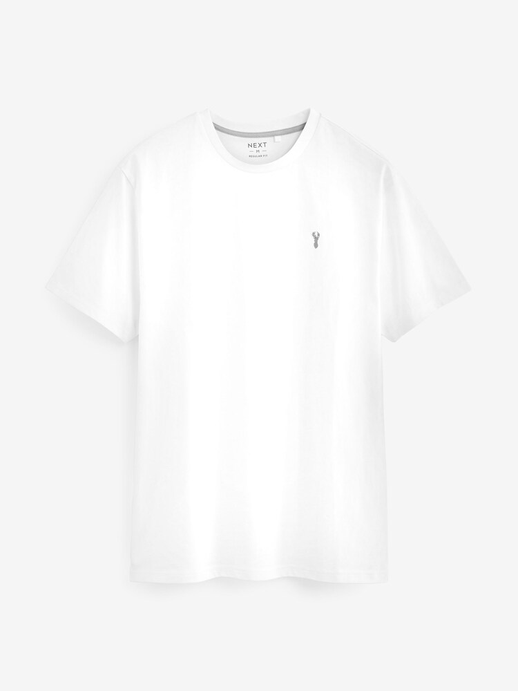 Black/Burgundy/White Stag Marl T-Shirts 3 Pack - Image 10 of 12