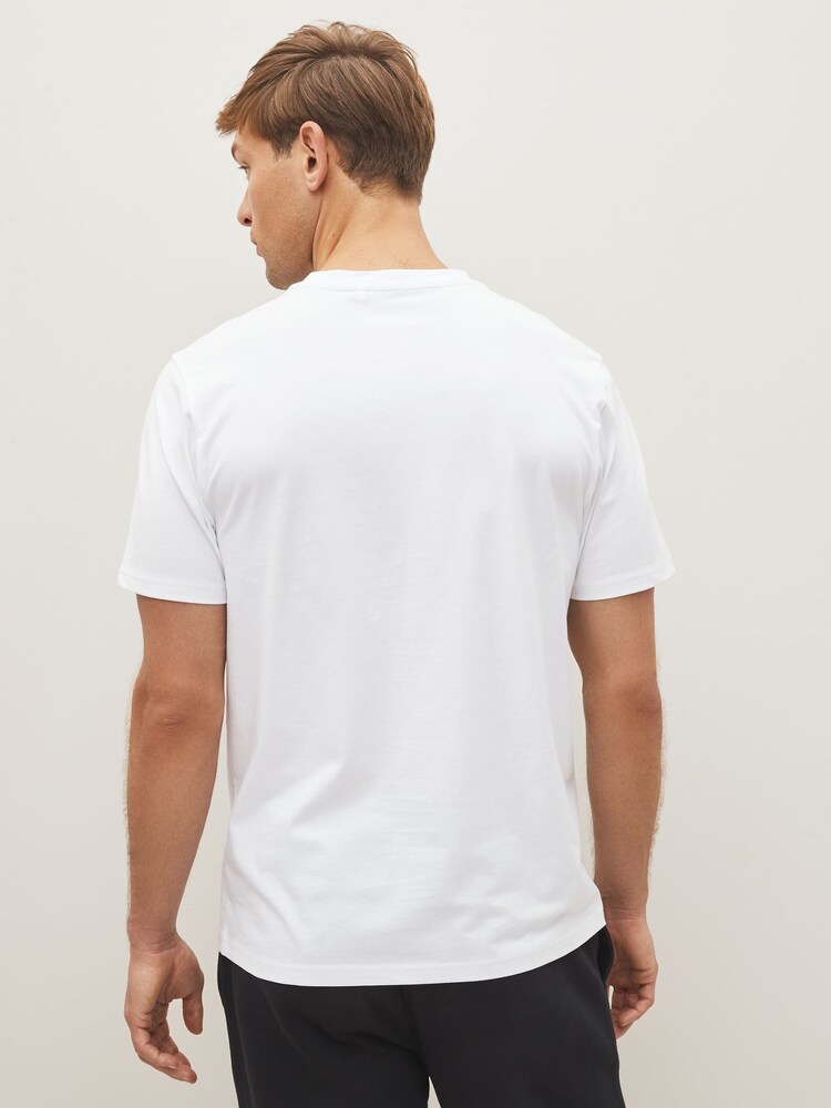 Black/Burgundy/White Stag Marl T-Shirts 3 Pack - Image 4 of 12