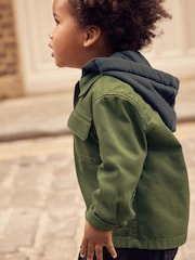 Khaki Green Overshirt with Hood (3mths-7yrs) - Image 3 of 7