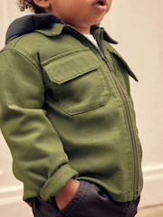 Khaki Green Overshirt with Hood (3mths-7yrs) - Image 4 of 7