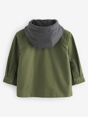 Khaki Green Overshirt with Hood (3mths-7yrs) - Image 7 of 7