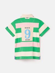 Joules Boys' Tournament Green Rugby Jersey Polo Shirt - Image 2 of 6