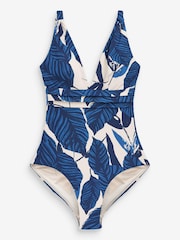 Blue Leaf Plunge Tummy Control Swimsuit - Image 6 of 6