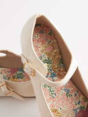 Cream Square Toe Mary Jane Shoes - Image 2 of 4