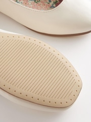 Cream Square Toe Mary Jane Shoes - Image 4 of 4