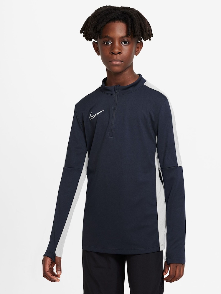 Nike Navy/White Dri-FIT Academy Half Zip Training Drill Top - Image 1 of 7