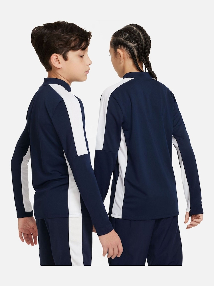 Nike Navy/White Dri-FIT Academy Half Zip Training Drill Top - Image 4 of 7