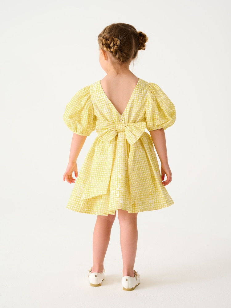 Baker by Ted Baker Yellow Gingham Dress - Image 3 of 9