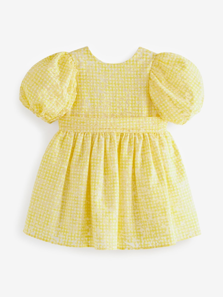 Baker by Ted Baker Yellow Gingham Dress - Image 6 of 9