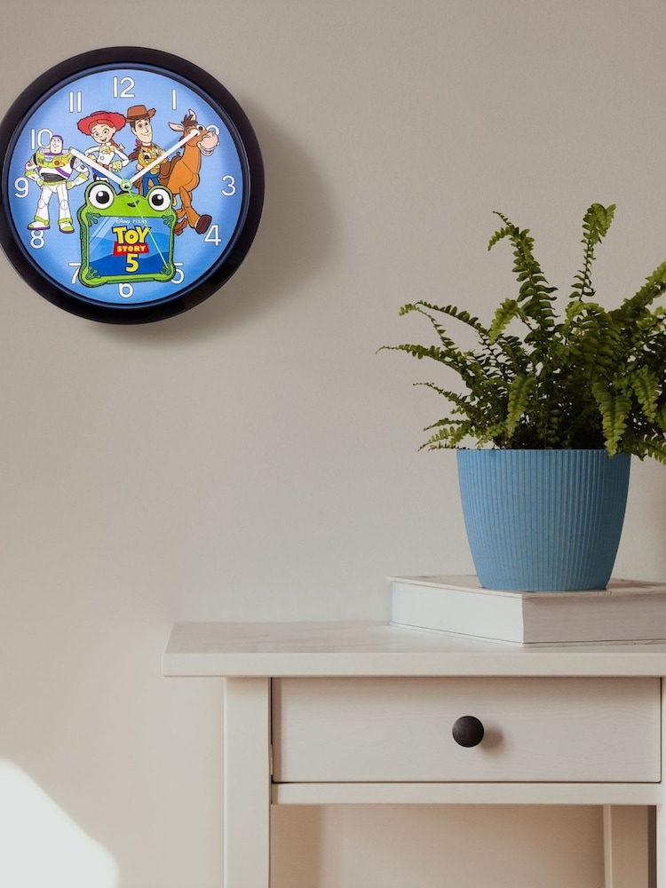 Peers Hardy Blue Toy Story Round Wall Clock for Kids Bedroom - Image 1 of 5 Peers Hardy Blue Toy Story Round Wall Clock for Kids Bedroom - Image 1 of 5
