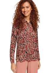 Esprit Brown Patterned Blouse - Image 1 of 7