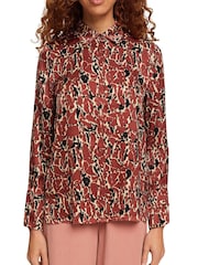 Esprit Brown Patterned Blouse - Image 3 of 7