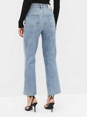 Paige Blue Relaxed Claudine Ankle Flare Jeans With Raw Hem - Image 3 of 6