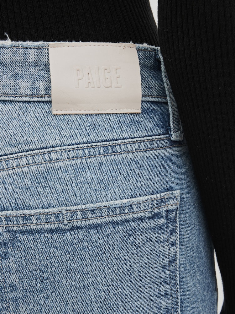 Paige Blue Relaxed Claudine Ankle Flare Jeans With Raw Hem - Image 6 of 6