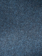 Blue Double Breasted Slim Nova Fides Signature Herringbone Wool Blazer - Image 14 of 15