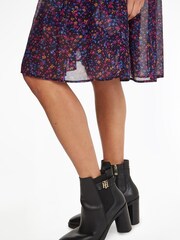 Tommy Hilfiger Purple Floral Chiffon Shirt Dress - Image 3 of 6