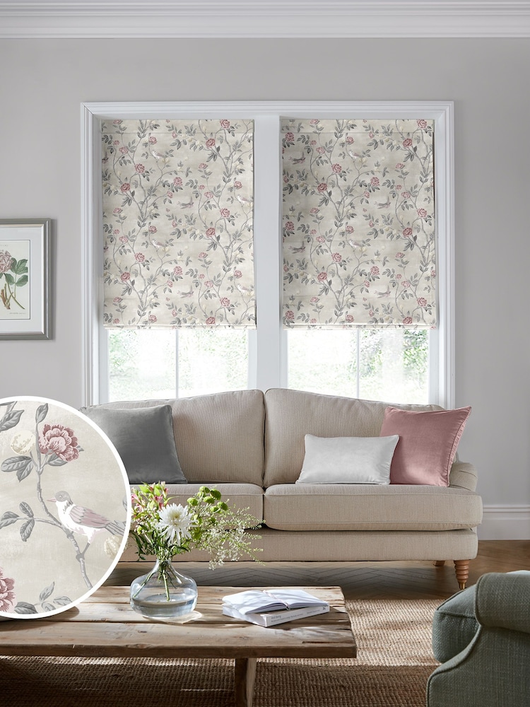 Laura Ashley Natural Eglantine Made To Measure Roman Blinds - Image 1 of 6