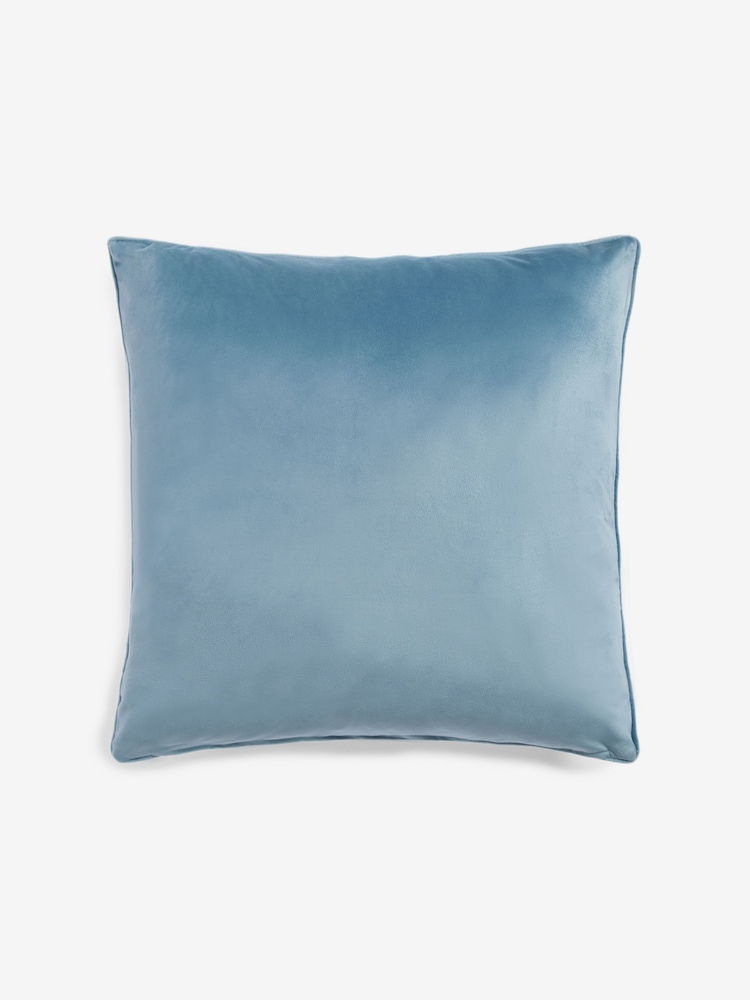 Pale Blue 59 x 59cm Matte Velvet Cushion - Image 6 of 6