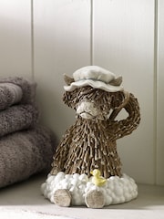 Natural Hamish The Highland Cow Bathroom Ornament - Image 1 of 3