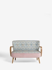 Clarke & Clarke William Morris Strawberry Thief Slate Grey Blush Luisa 2 Seater Sofa - Image 2 of 7