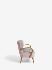 Clarke & Clarke William Morris Strawberry Thief Slate Grey Blush Luisa 2 Seater Sofa - Image 3 of 7