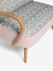 Clarke & Clarke William Morris Strawberry Thief Slate Grey Blush Luisa 2 Seater Sofa - Image 5 of 7