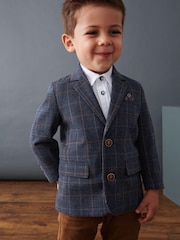 Navy Check Blazer (3mths-9yrs) - Image 1 of 6