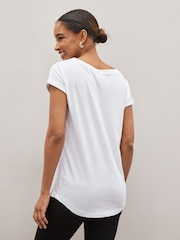 Black/White/Stripe Cap Sleeve 100% Cotton T-Shirts 3 Pack - Image 3 of 9