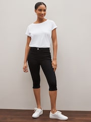 Black/White/Stripe Cap Sleeve 100% Cotton T-Shirts 3 Pack - Image 4 of 9