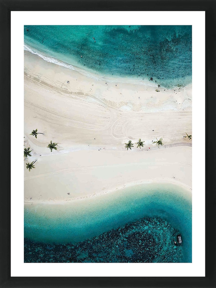 Brookpace Lascelles Multi Tropical Sandbar Framed Wall Art - Image 1 of 3