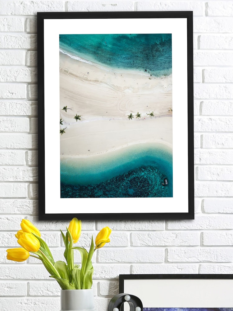 Brookpace Lascelles Multi Tropical Sandbar Framed Wall Art - Image 2 of 3