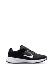 Nike Black/White Revolution 6 Flyease Youth Trainers - Image 3 of 10