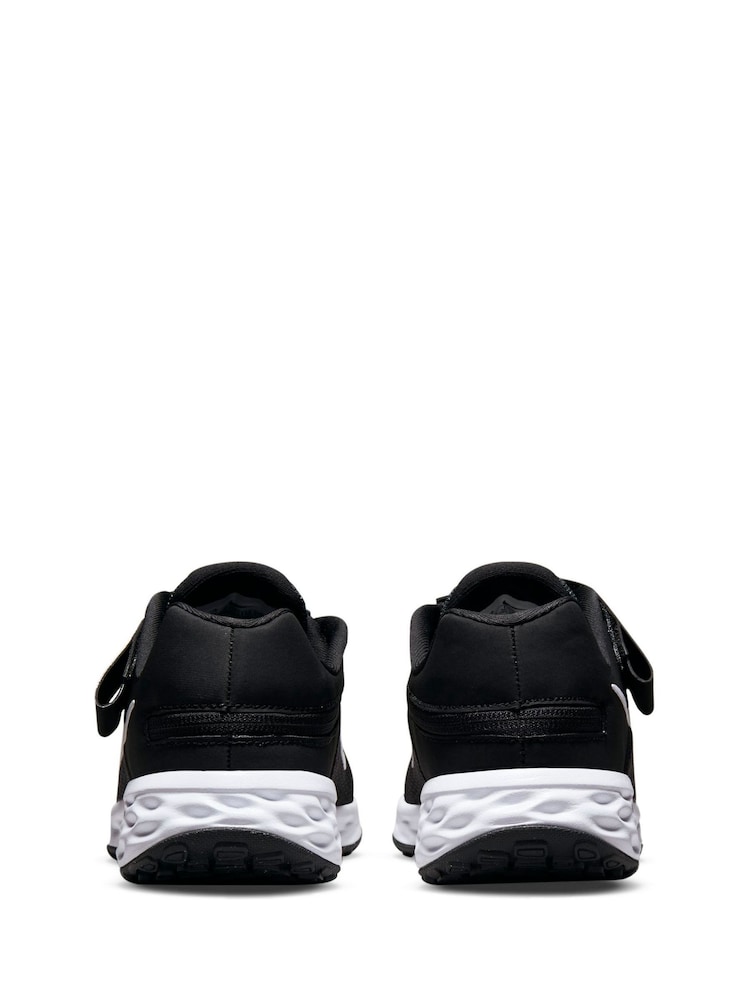 Czarny/biały - Nike Revolution 6 Flyease Youth Trainers - Image 6 of 10