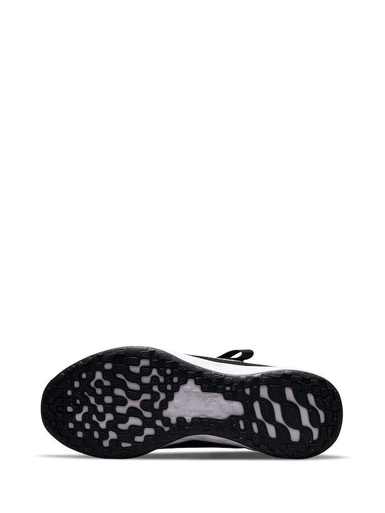 Czarny/biały - Nike Revolution 6 Flyease Youth Trainers - Image 8 of 10