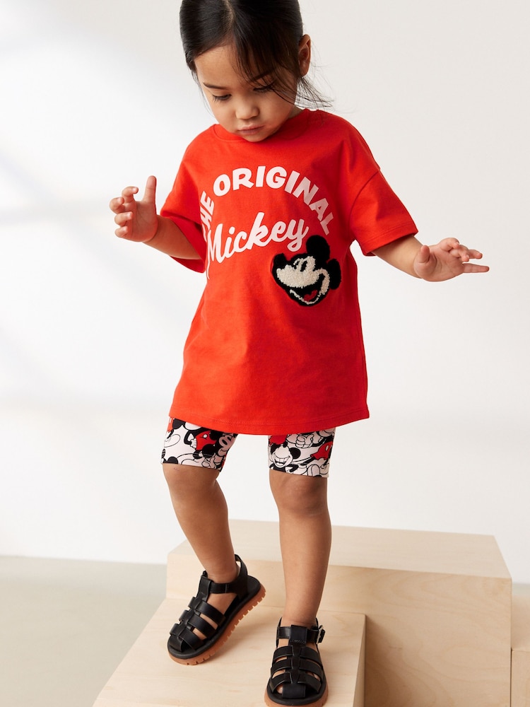 Red Disney T-Shirt and Cycling Shorts Set (3mths-7yrs) - Image 1 of 3